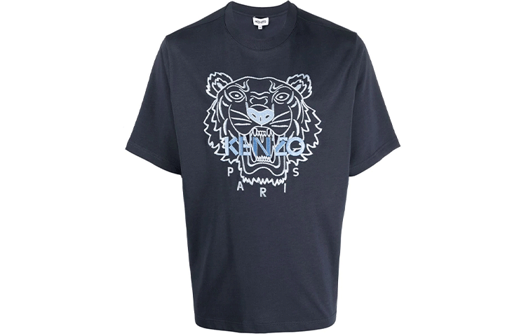 【代購】KENZO Classic Tiger Head T-Shirts Men Blue