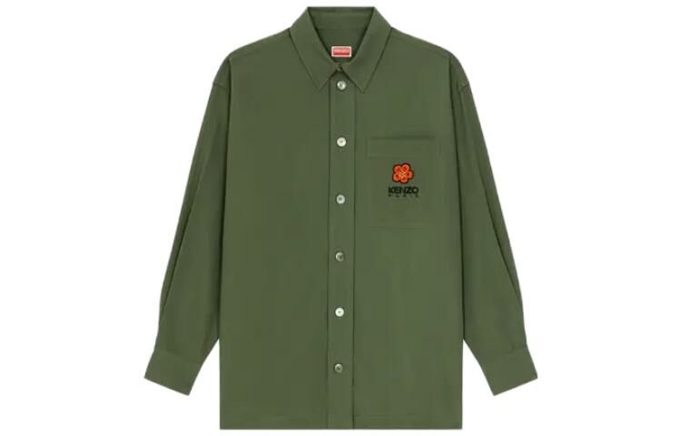 【代購】KENZO Boke Flower Embroidered Buttoned Shirt