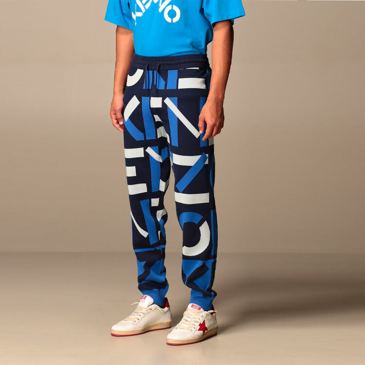 【代購】KENZO Knitted Sweatpants Men Midnight Blue