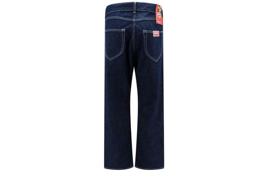 【代購】KENZO Asagao Mid-rise Straight-leg Jeans