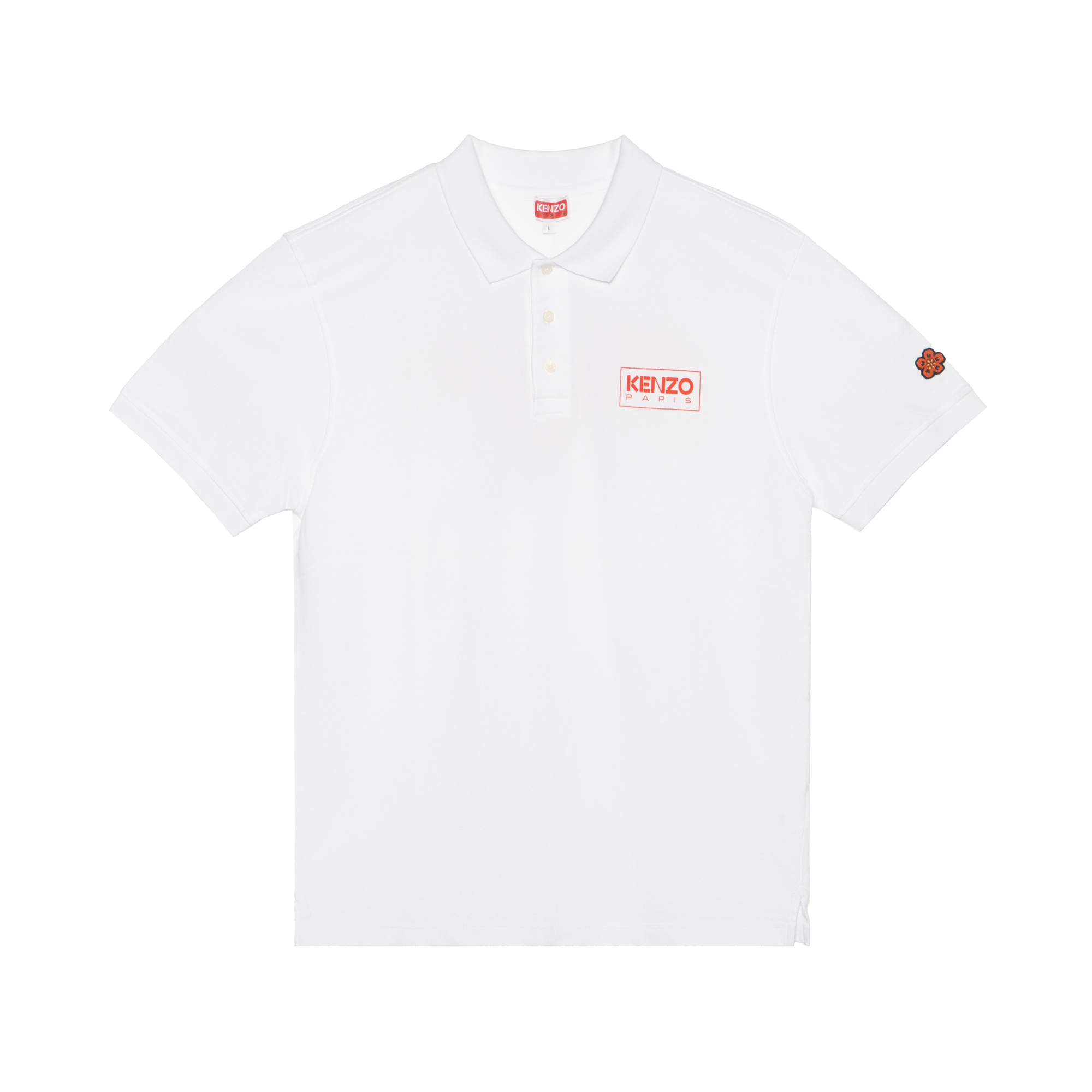 【代購】KENZO Letter Logo Polo Shirts Men White