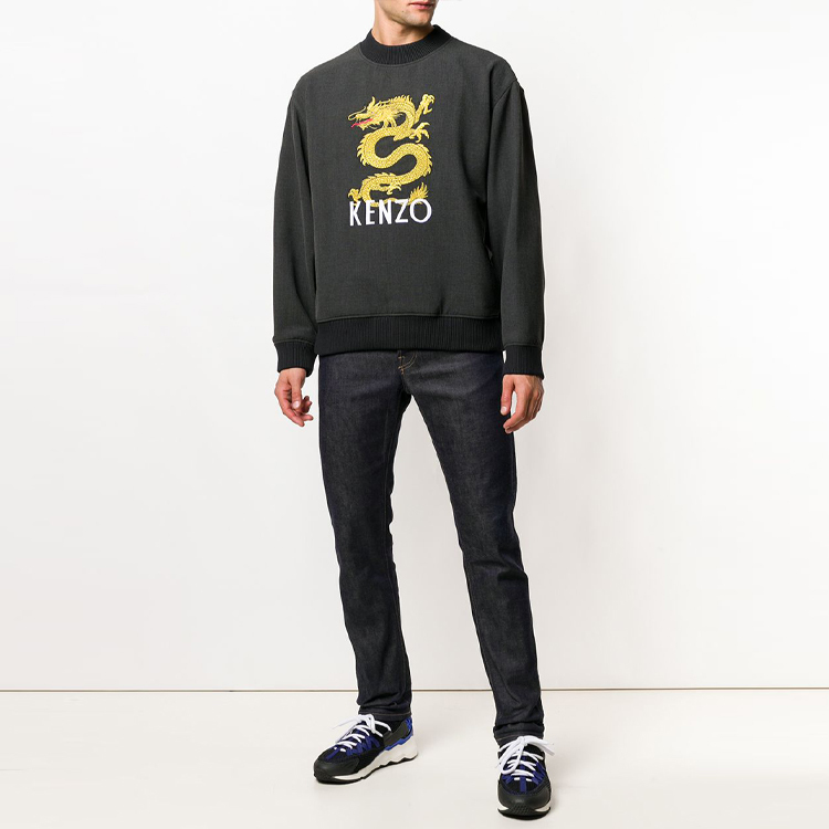 【代購】KENZO Sweatshirts Men Charcoal Gray
