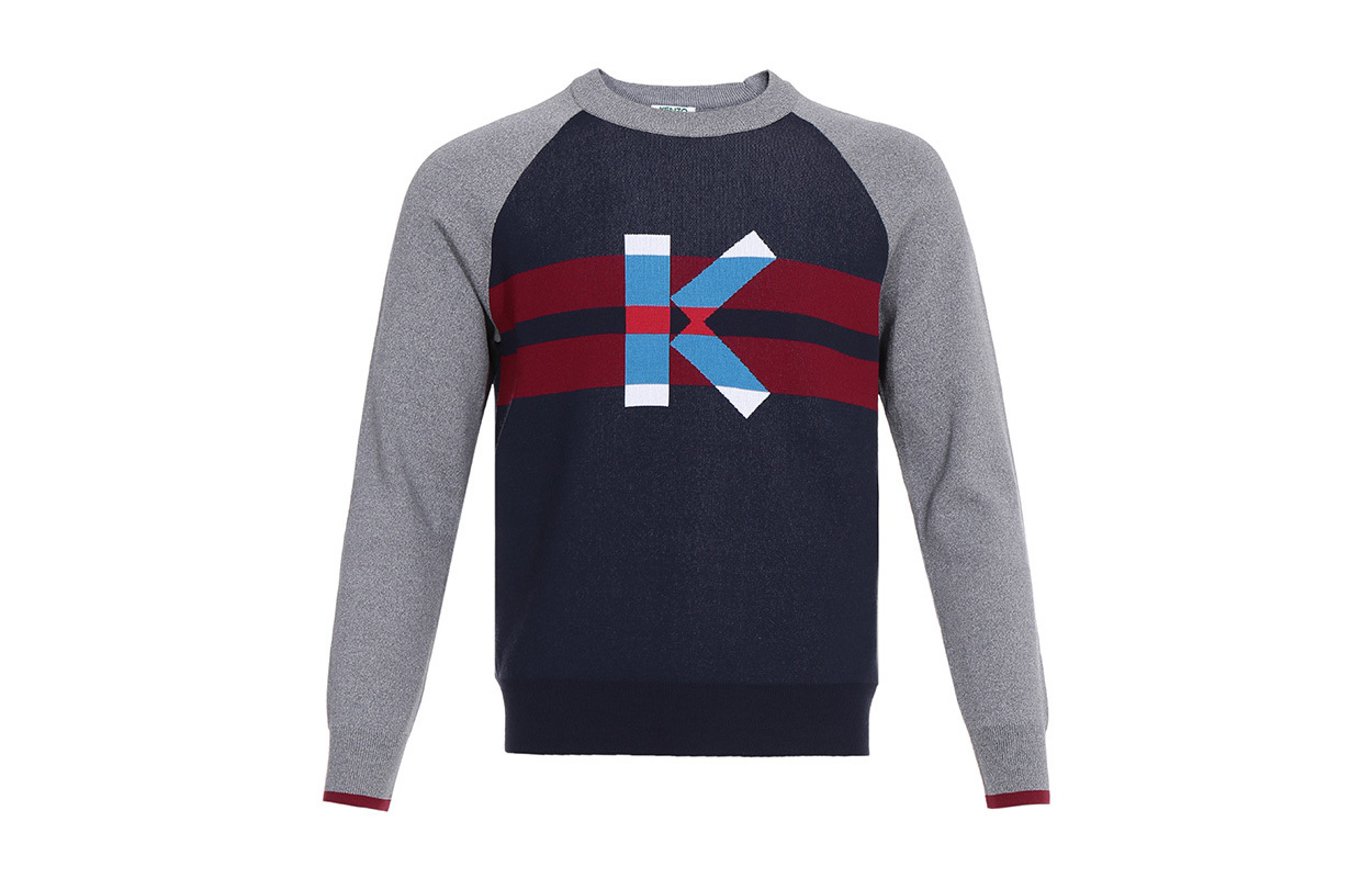 【代購】KENZO Knitwear Men's Marine Blue Multicolor