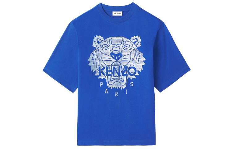 【代購】KENZO Classic Tiger Head T-Shirts Men Blue