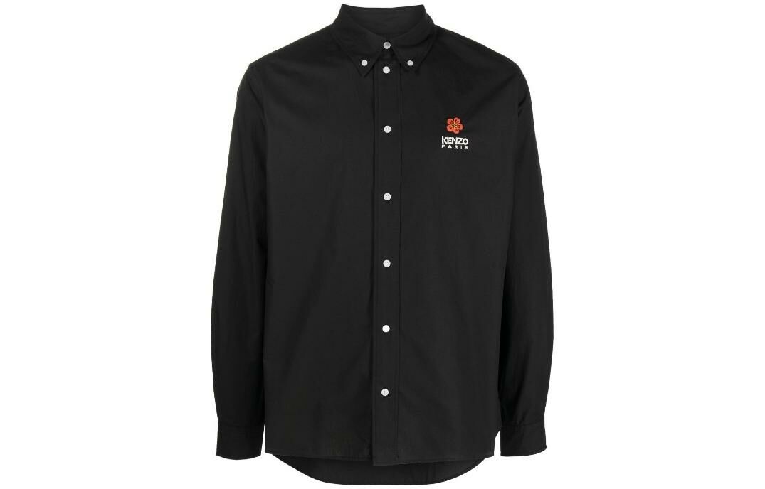【代購】KENZO Boke Flower-Embroidered Long-Sleeved Shirt