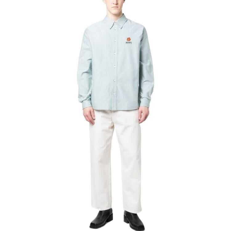 【代購】KENZO Boke Flower Logo Embroidered Buttoned Shirt