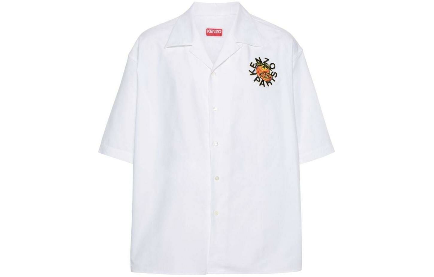 【代購】KENZO Logo Patch Collared Short-Sleeve Shirt