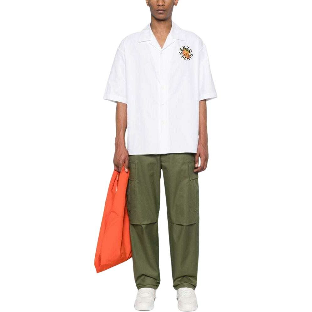 【代購】KENZO Logo Patch Collared Short-Sleeve Shirt