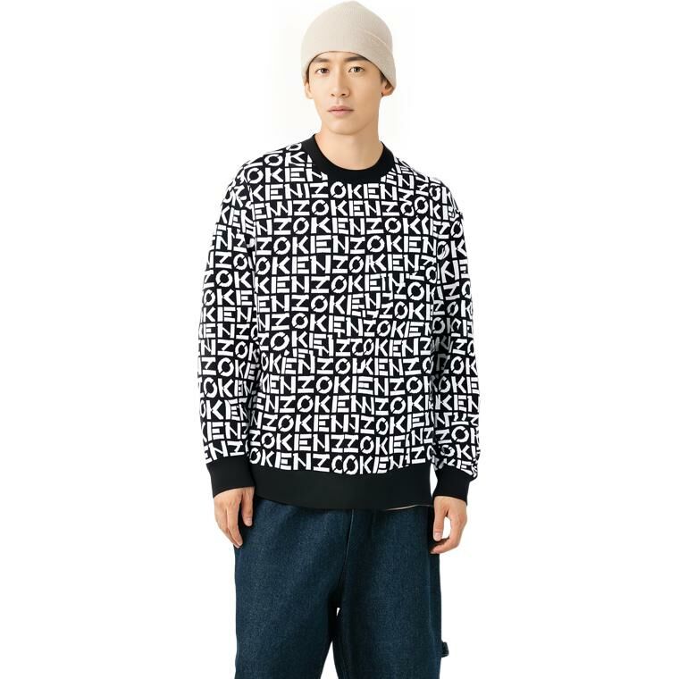 【代購】KENZO SS22 Sport Monogram Sweater Black