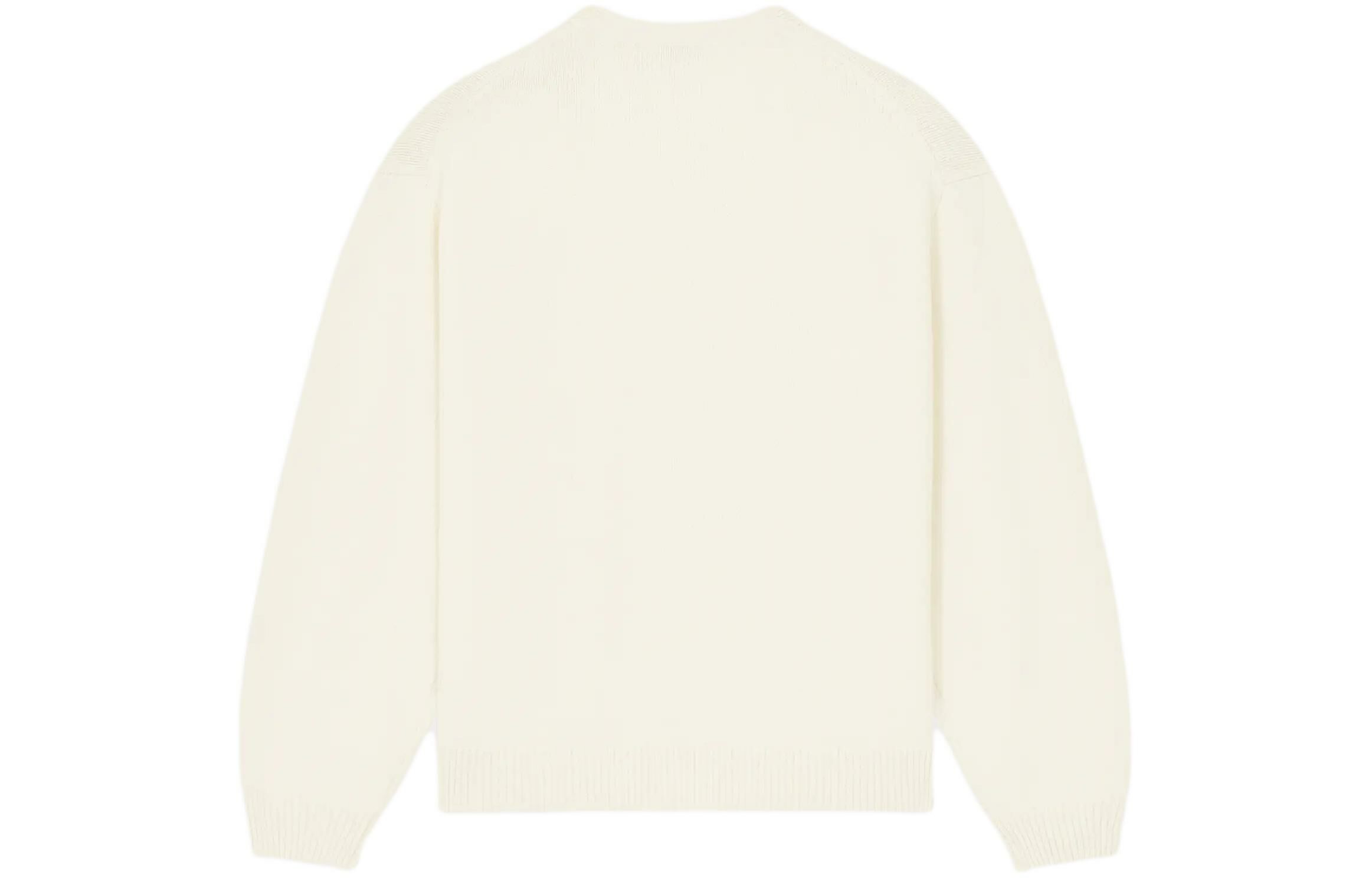 【代購】KENZO Drawn Varsity' Embroidered Genderless Cardigan Knitwear Unisex Ecru