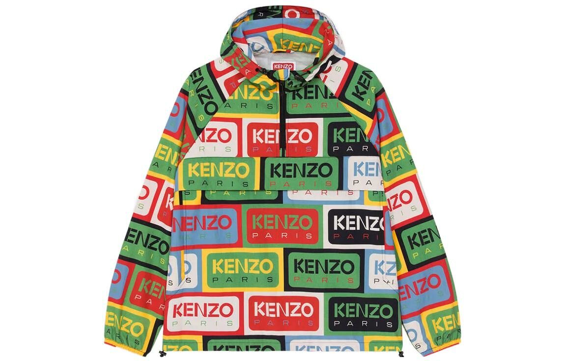 【代購】KENZO Labels Half Zip Windbreaker