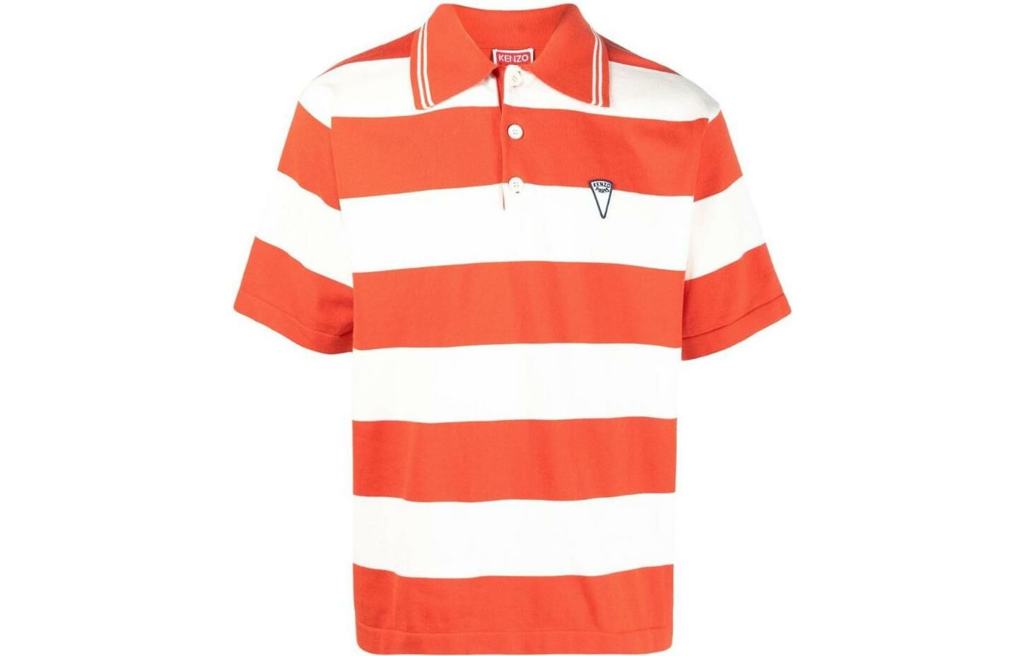 【代購】KENZO Logo Patch Striped Polo Shirt