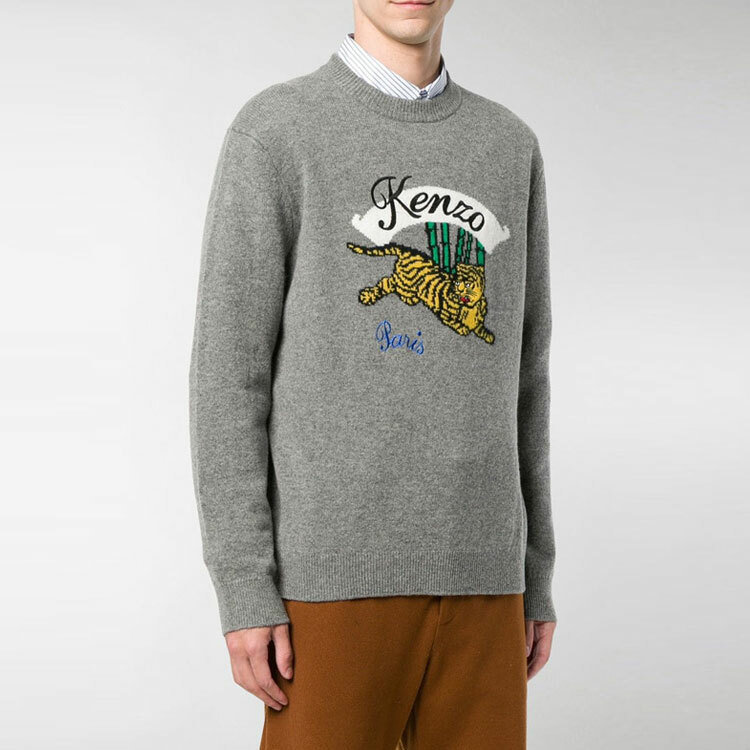 【代購】KENZO Sweaters Men Gray