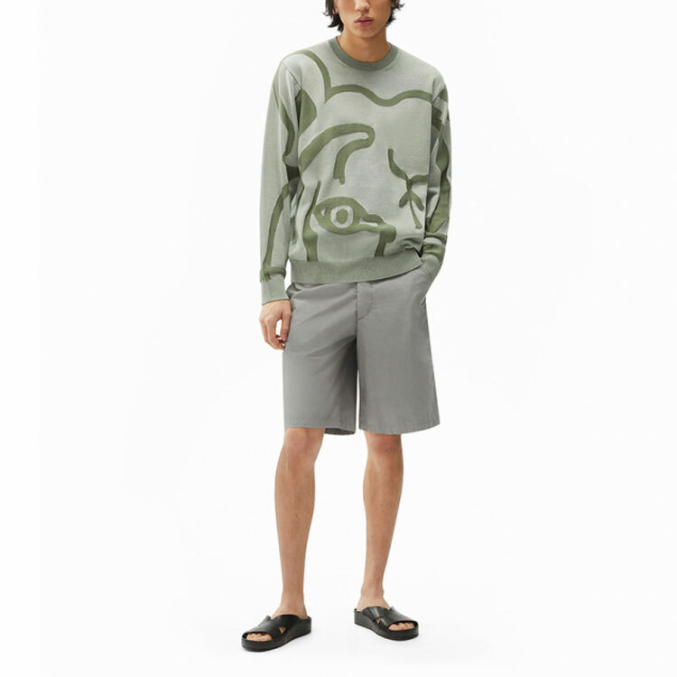 【代購】KENZO Sweaters Men Gray Green