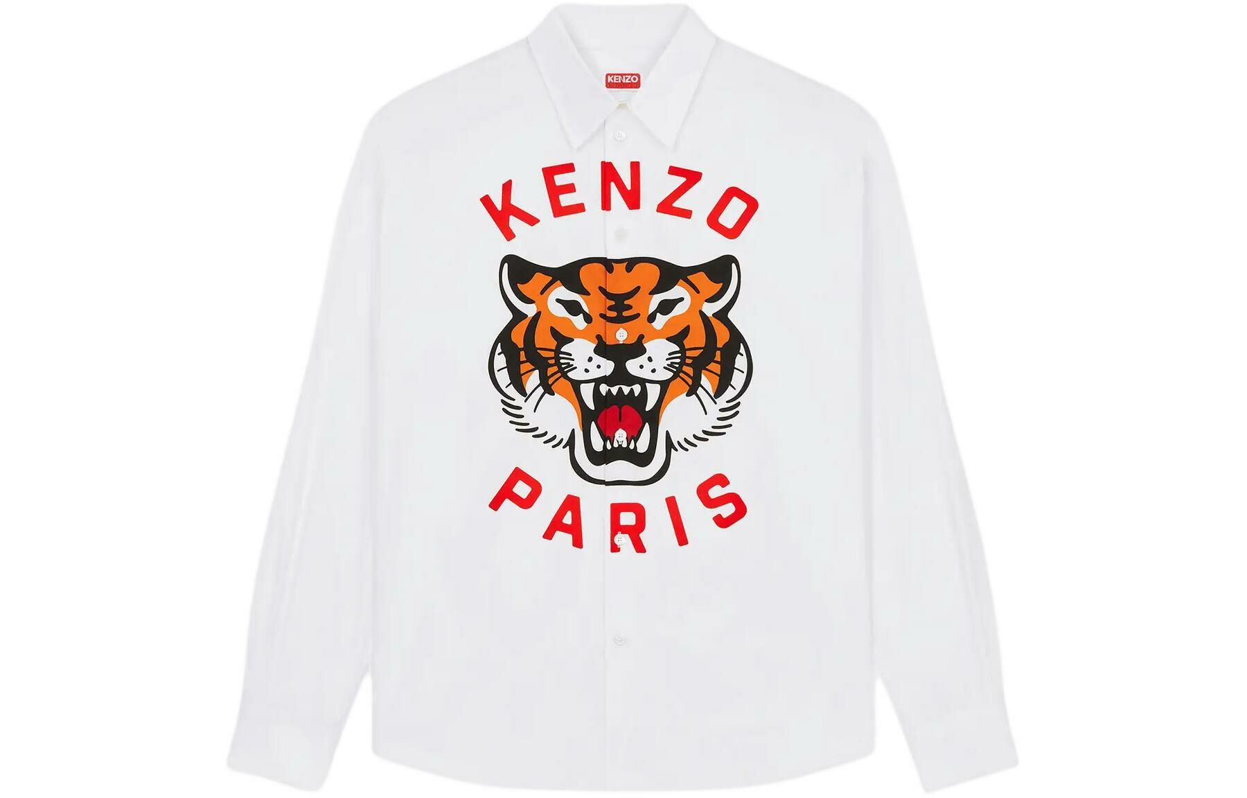 【代購】KENZO Logo Tiger Printed Buittoned Shirt