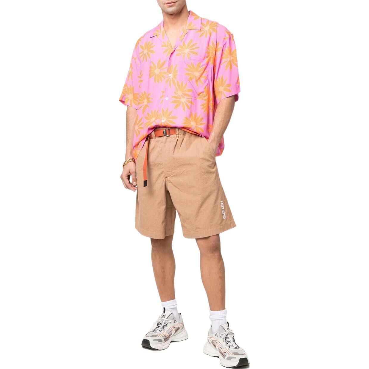 【代購】KENZO Logo-print Belted Shorts