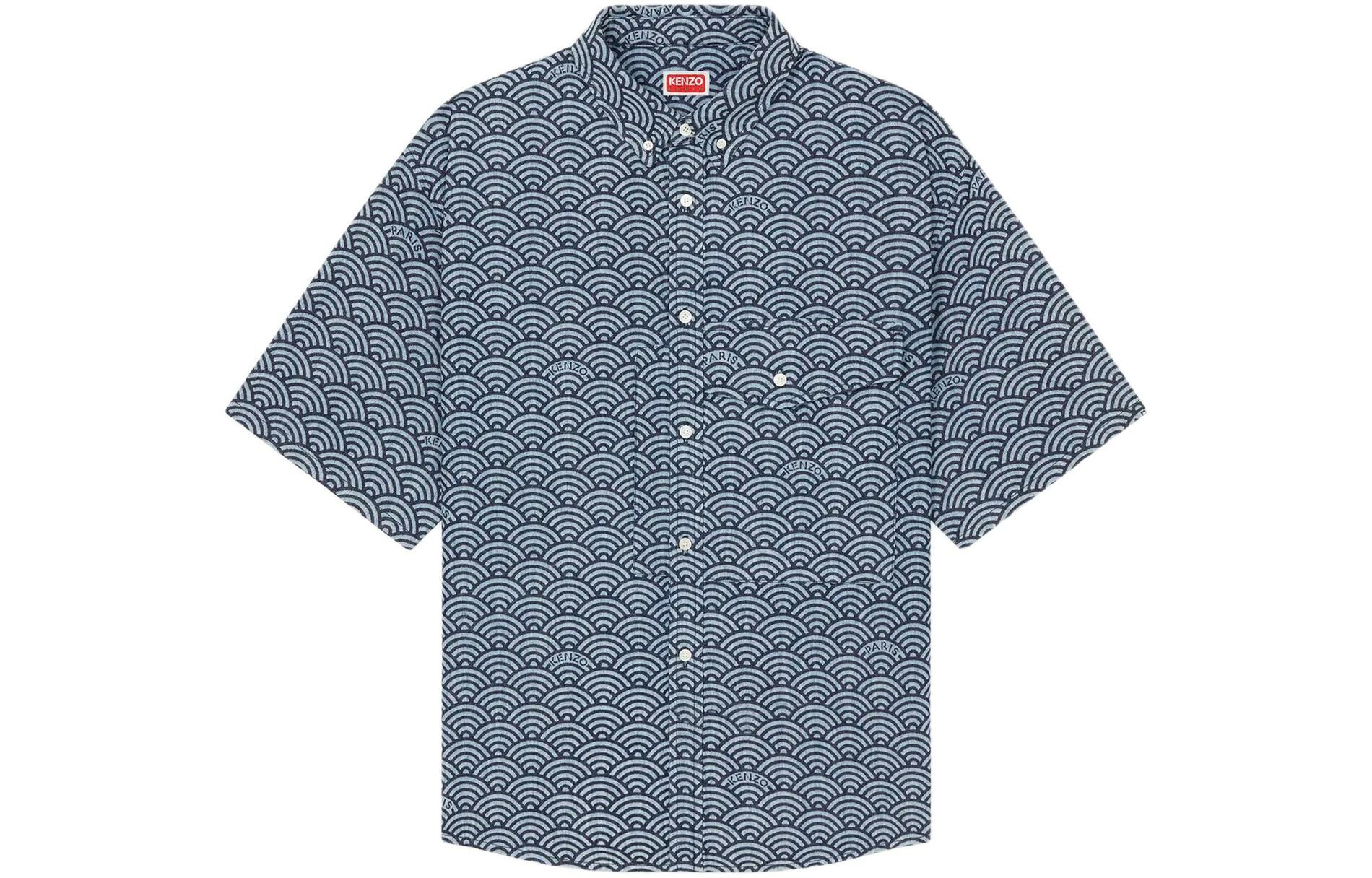 【代購】KENZO Seigaiha Short-Sleeve Shirt