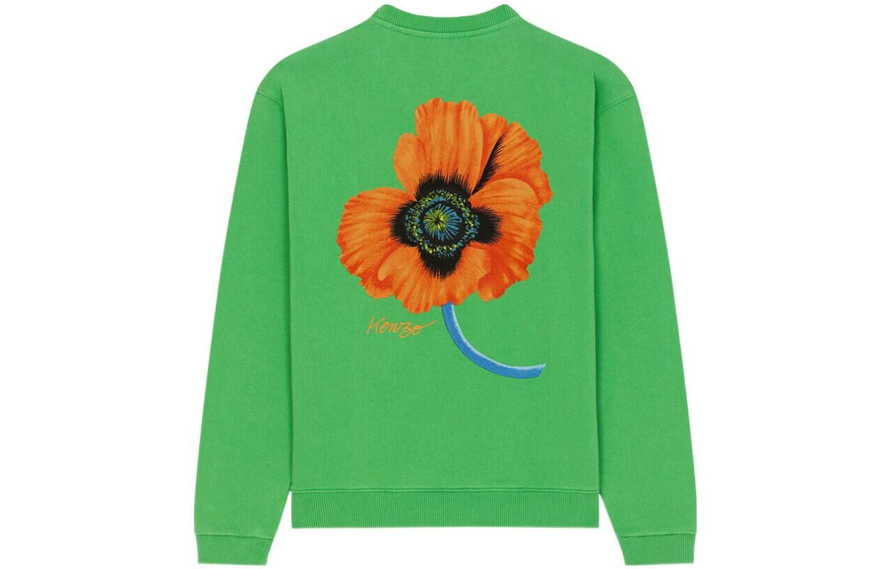 【代購】KENZO Poppy Flower Series Sweatshirts Men Green