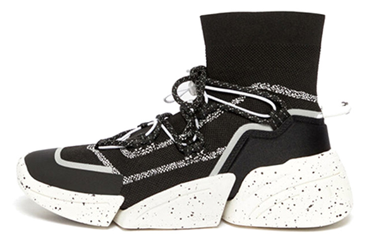 【代購】KENZO High-Top Fashion Casual Athletic Shoes Women's Black White