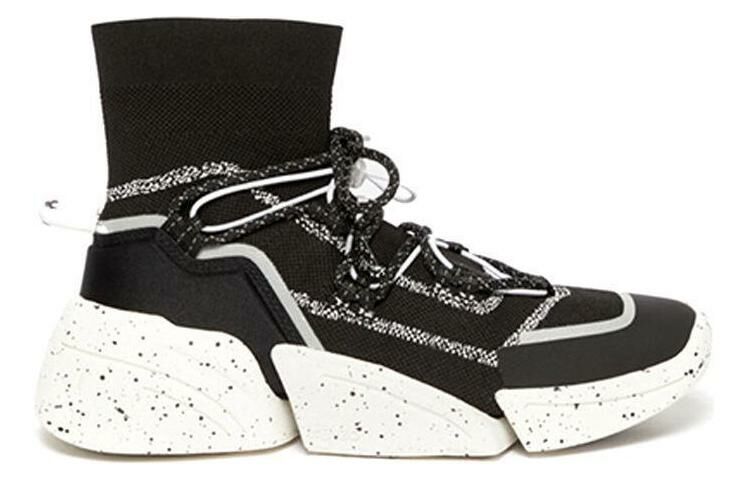 【代購】KENZO High-Top Fashion Casual Athletic Shoes Women's Black White