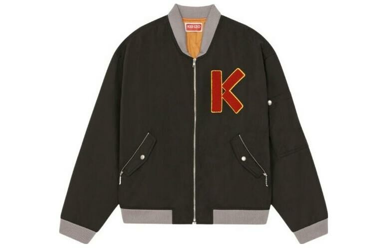 【代購】KENZO Logo Embroidered Zipped Bomber Jacket