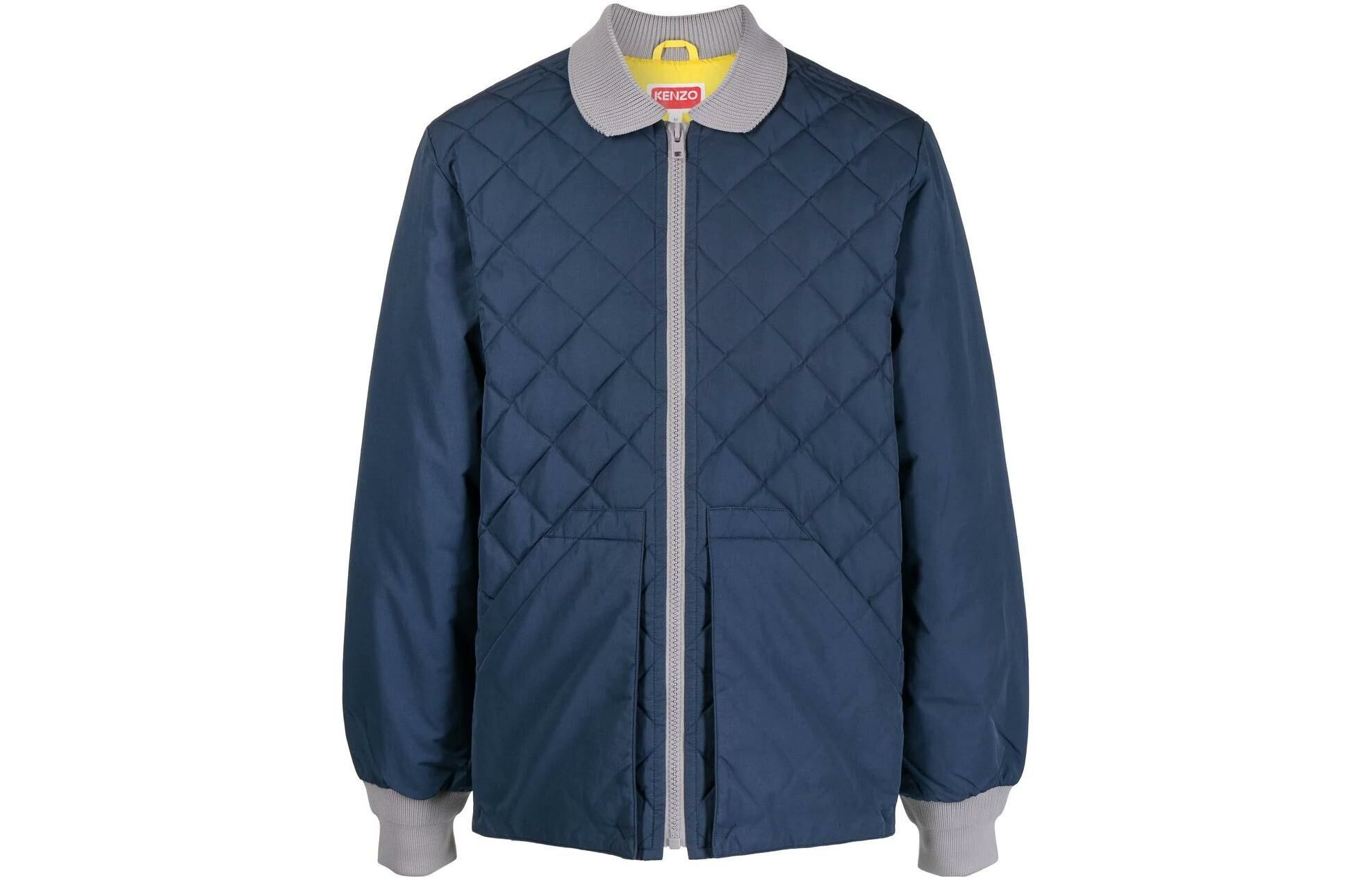 【代購】KENZO Two-tone Diamond-quilt Jacket
