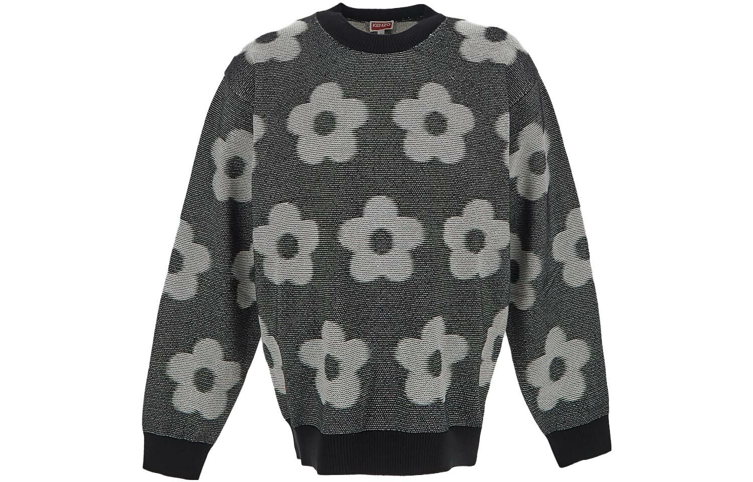 【代購】KENZO Knitwear Men Gray Black