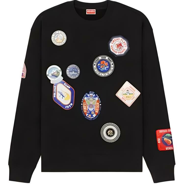 【代購】KENZO Logo-patches Drop-shoulder Sweatshirt