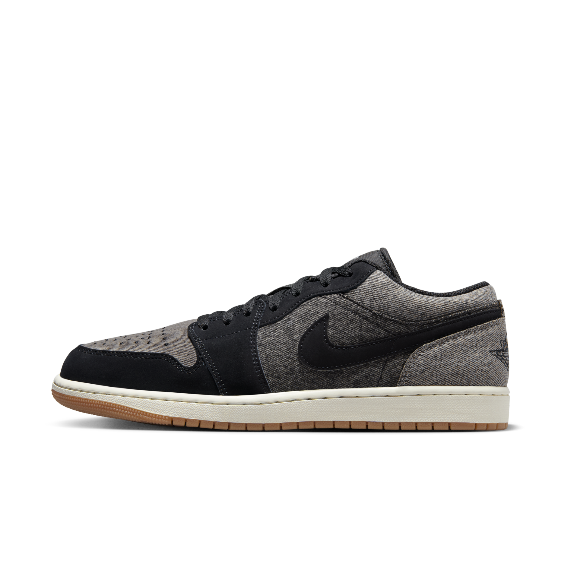 男鞋 NIKE AIR JORDAN 1 LOW SE 丹寧灰 復古 刺繡 牛仔布 膠底 低筒 休閒鞋【HJ4360-001】AJ1