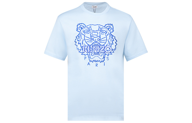 【代購】KENZO Classic Tiger Head T-Shirts Men Light Blue