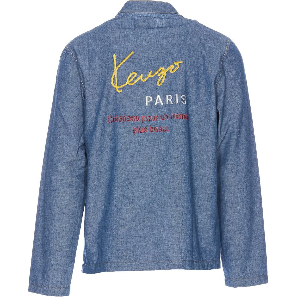 【代購】KENZO Embroidered Collared Long-Sleeve Shirt