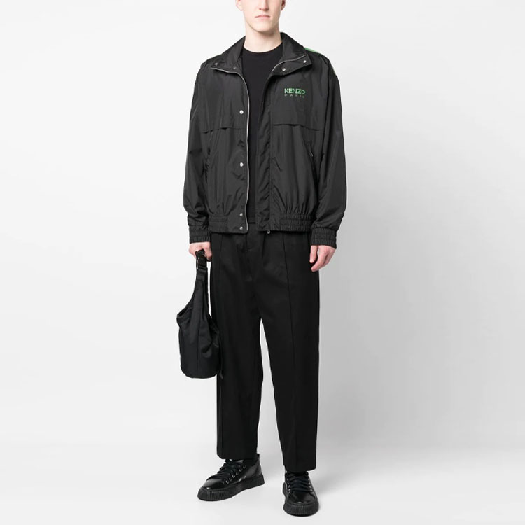 【代購】KENZO Logo Printed Zip-Up Windbreaker