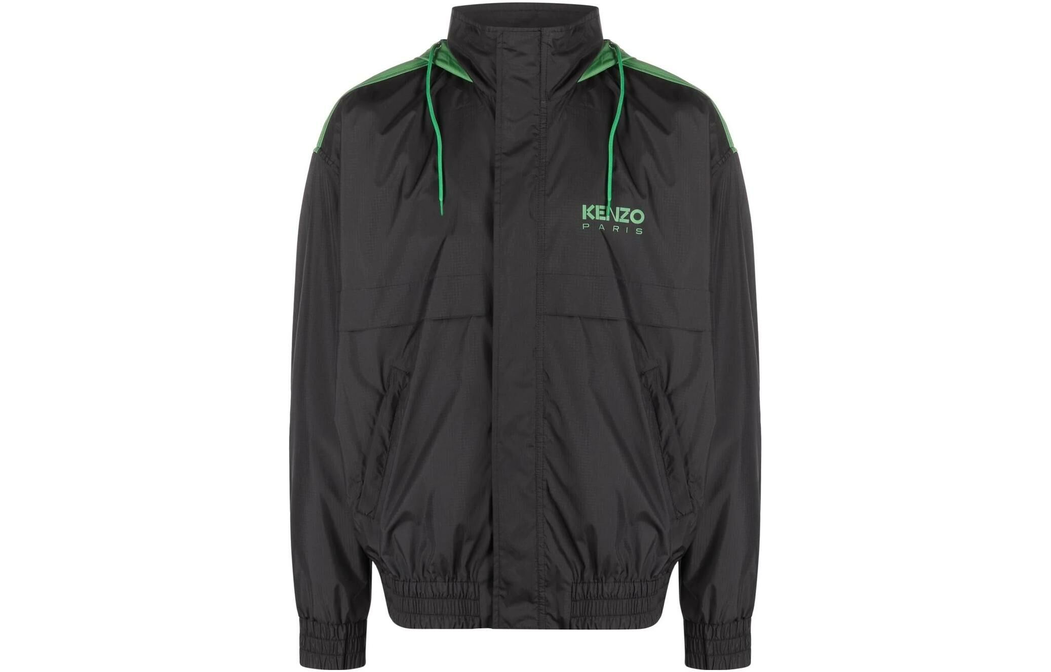 【代購】KENZO Logo Printed Zip-Up Windbreaker