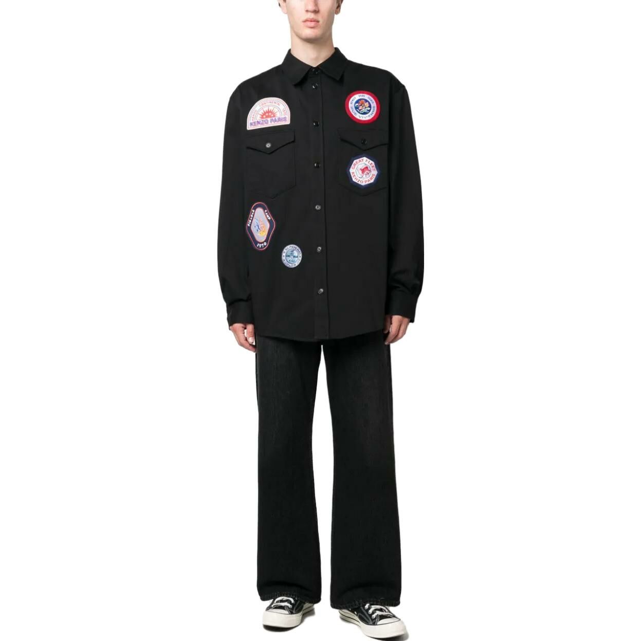 【代購】KENZO Patch-Detailed Buttoned Shirt