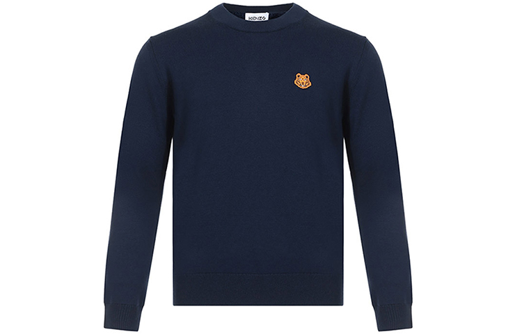 【代購】KENZO Classic Tiger Head Knitwear Men's Navy