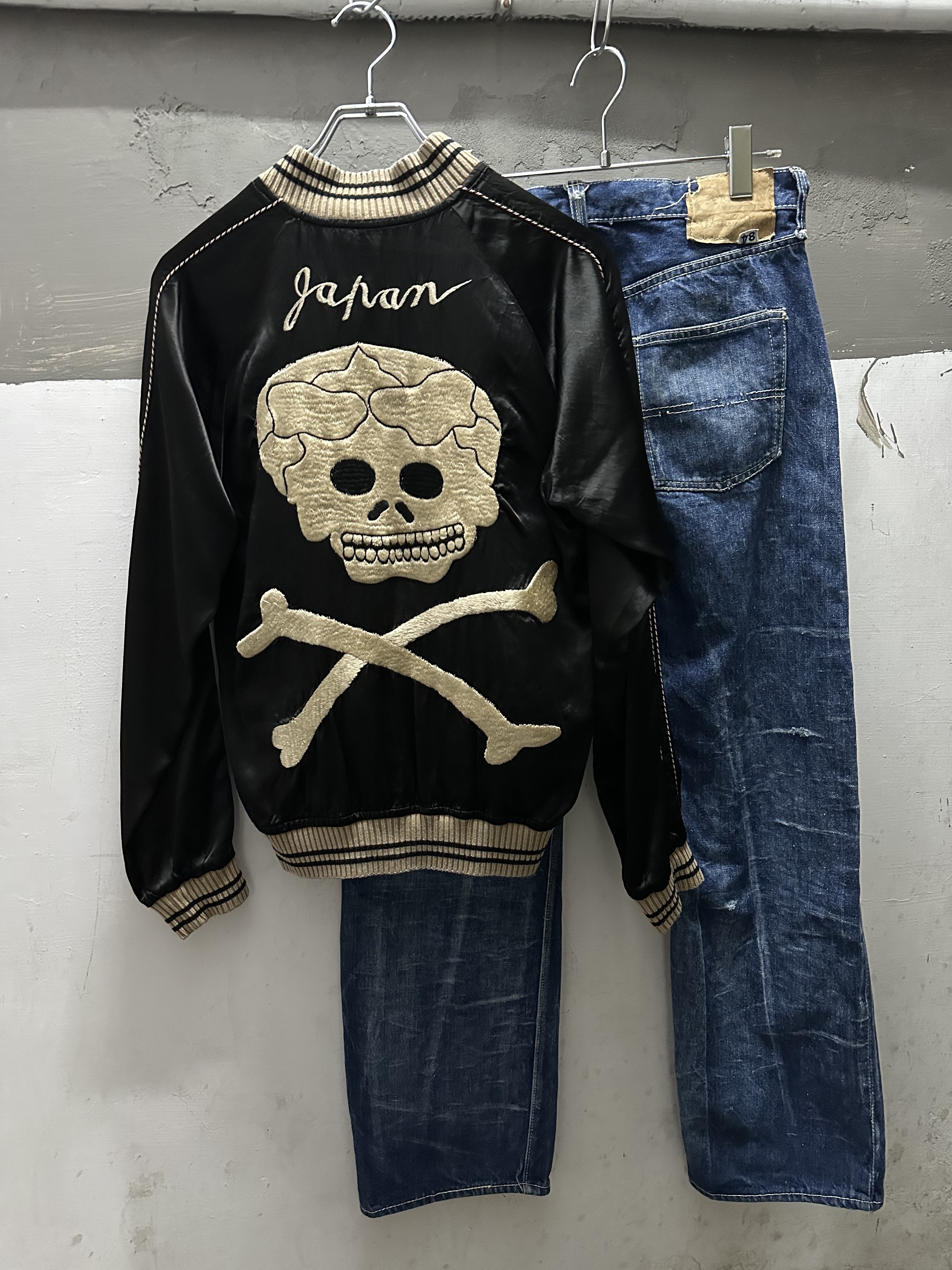00s JELADO Souvenir Jacket Skull Black  Made in Japan