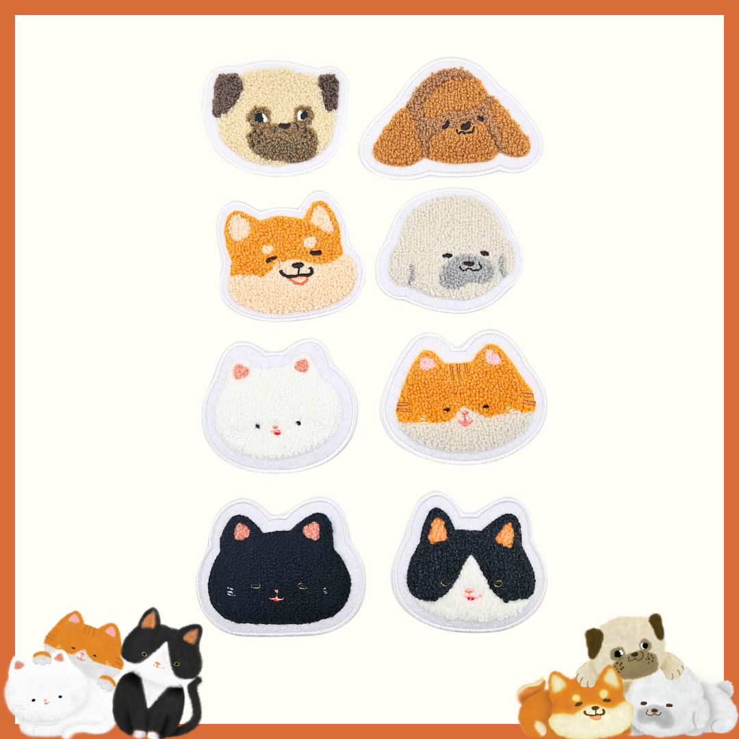 Pet Series -  fluffy embroidery badge