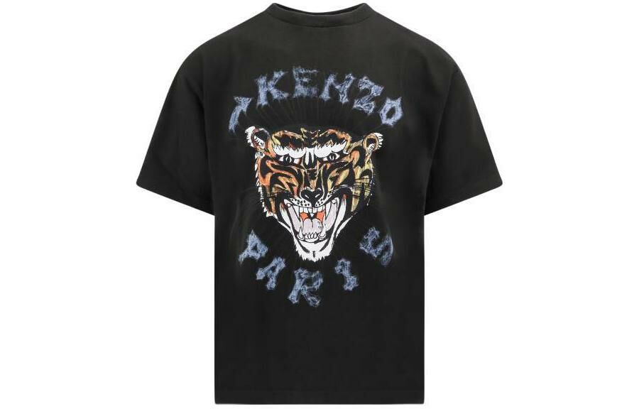 【代購】KENZO Logo Tiger Printed Crewneck T-Shirt