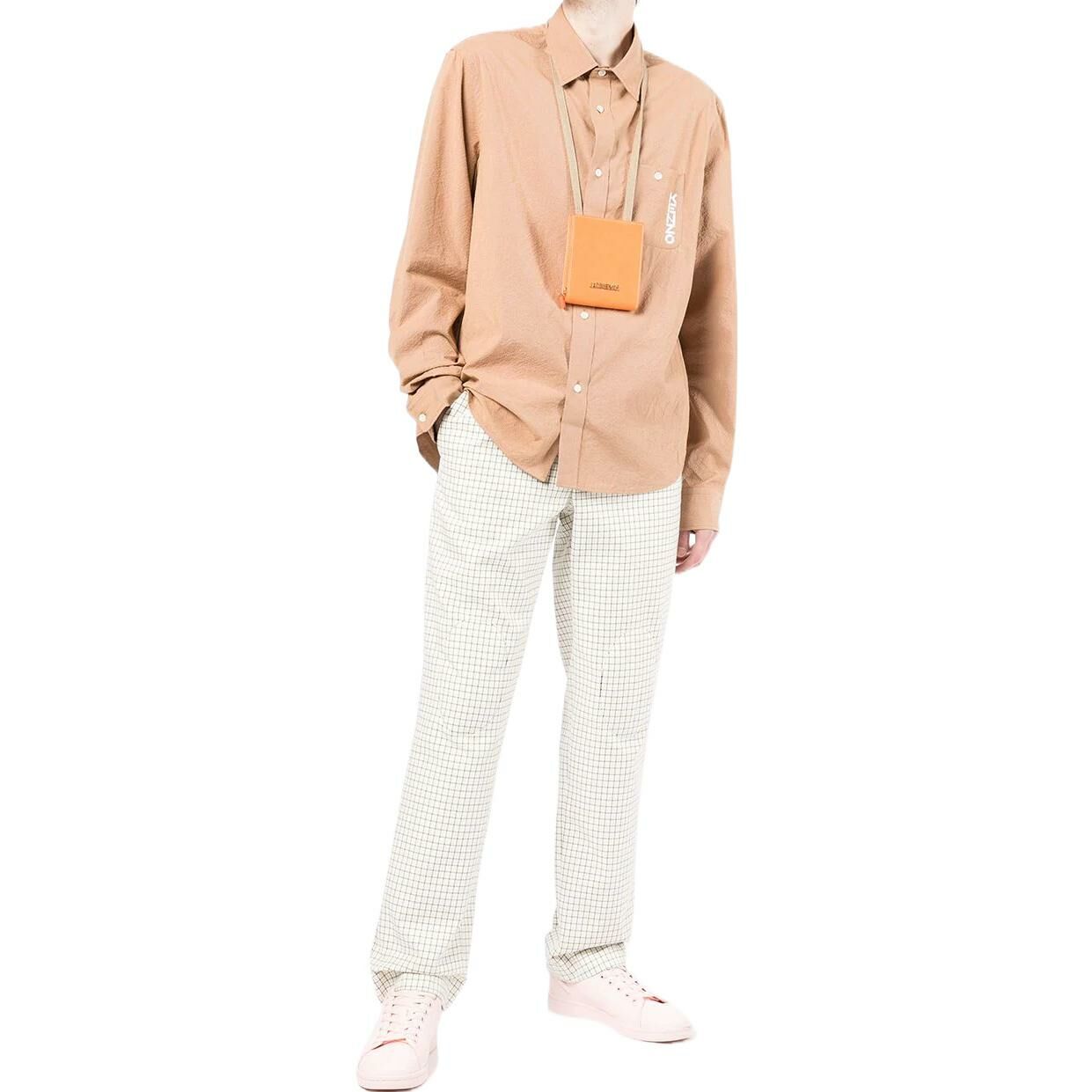 【代購】KENZO Letter Logo SS22 Shirt Men's Brown