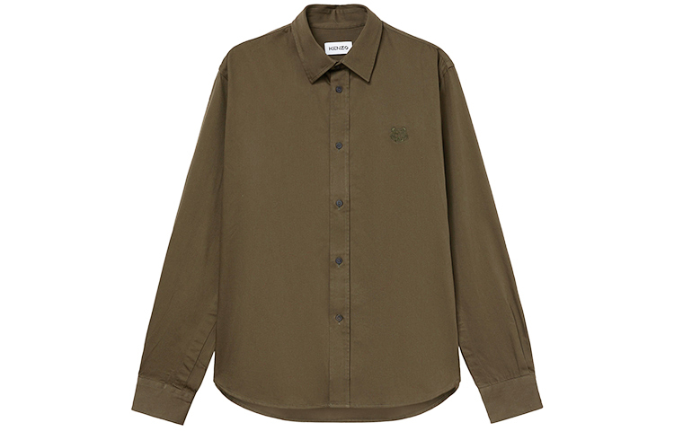 【代購】KENZO Classic Tiger Head Shirts Men Army Green