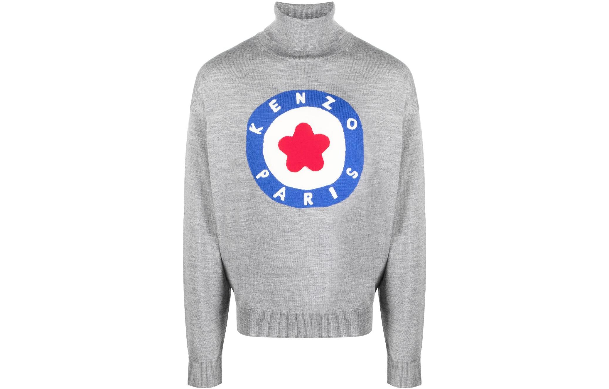 【代購】KENZO Roll-Neck Logo Intarsia Knitted Jumper