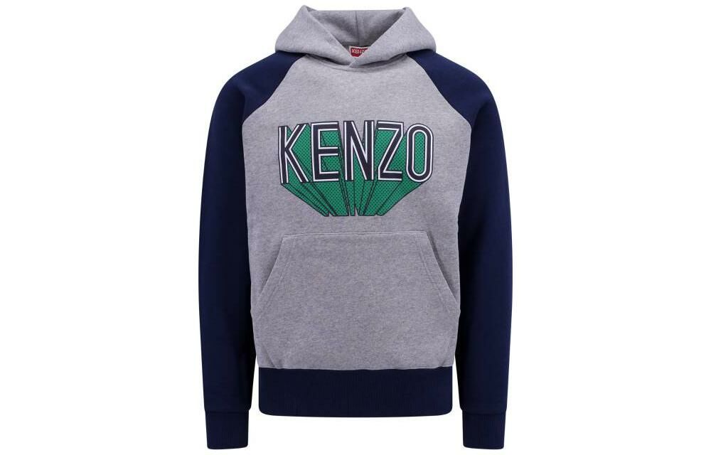 【代購】KENZO Logo Printed Colour-Block Hoodie