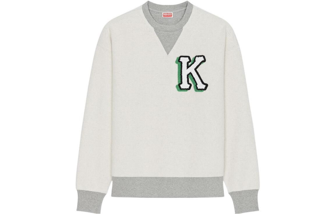 【代購】KENZO Letter Logo Sweatshirts Men Pearl Gray