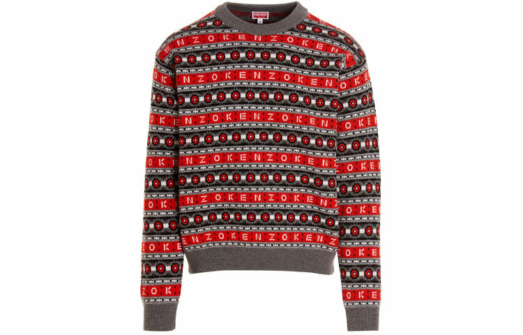 【代購】KENZO Kenzo X Nigo FW22 Drop2 Letter LOGO FW22 Sweater Men's Red