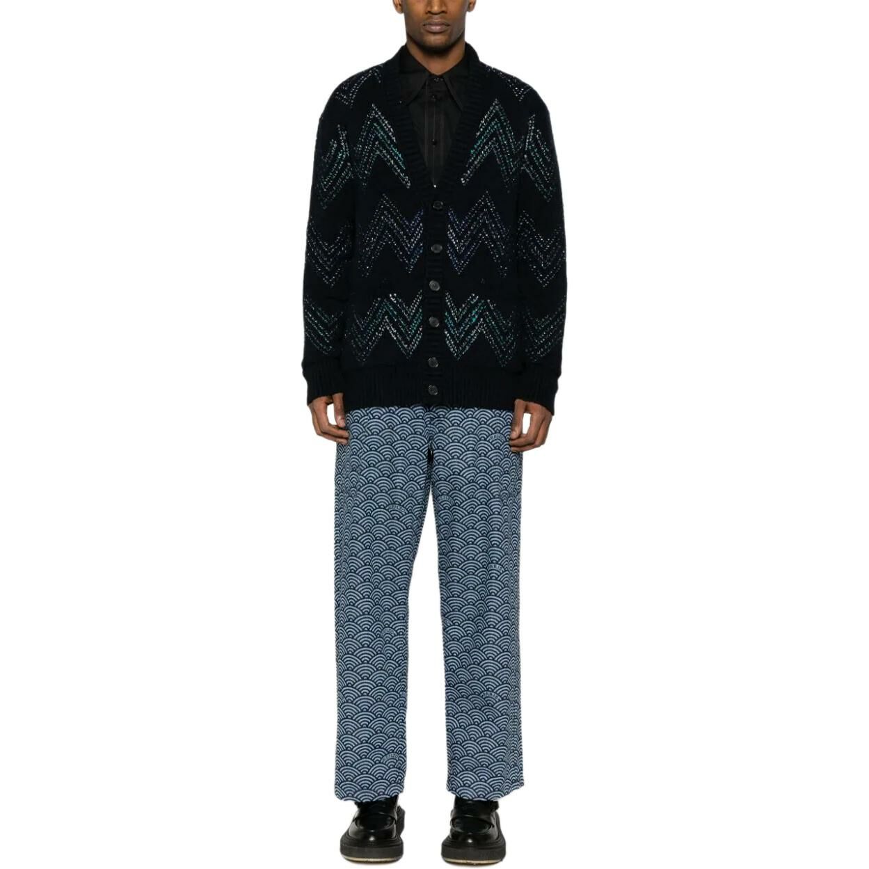 【代購】KENZO All-Over Patterned Wide-Leg Jeans