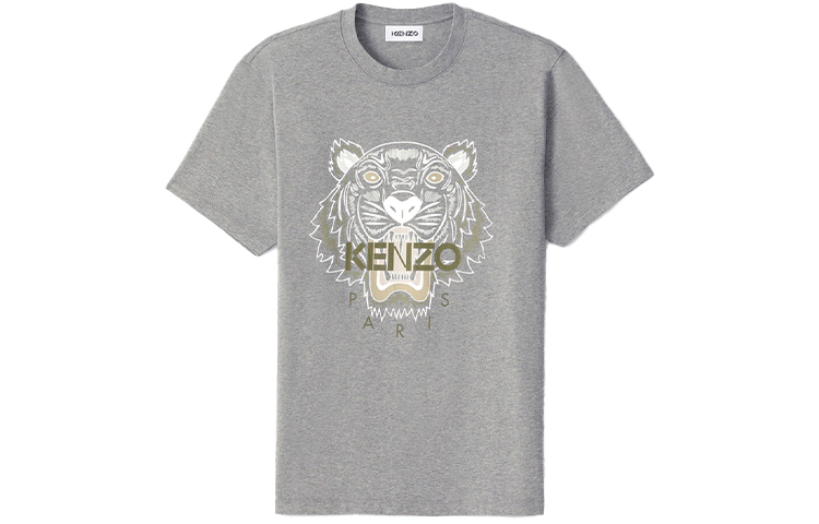 【代購】KENZO Classic Tiger Head T-Shirts Men Gray
