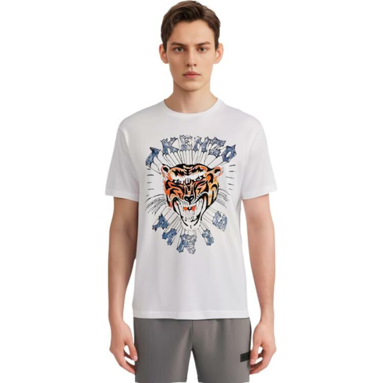 【代購】KENZO Logo Tiger Printed Crewneck T-Shirt