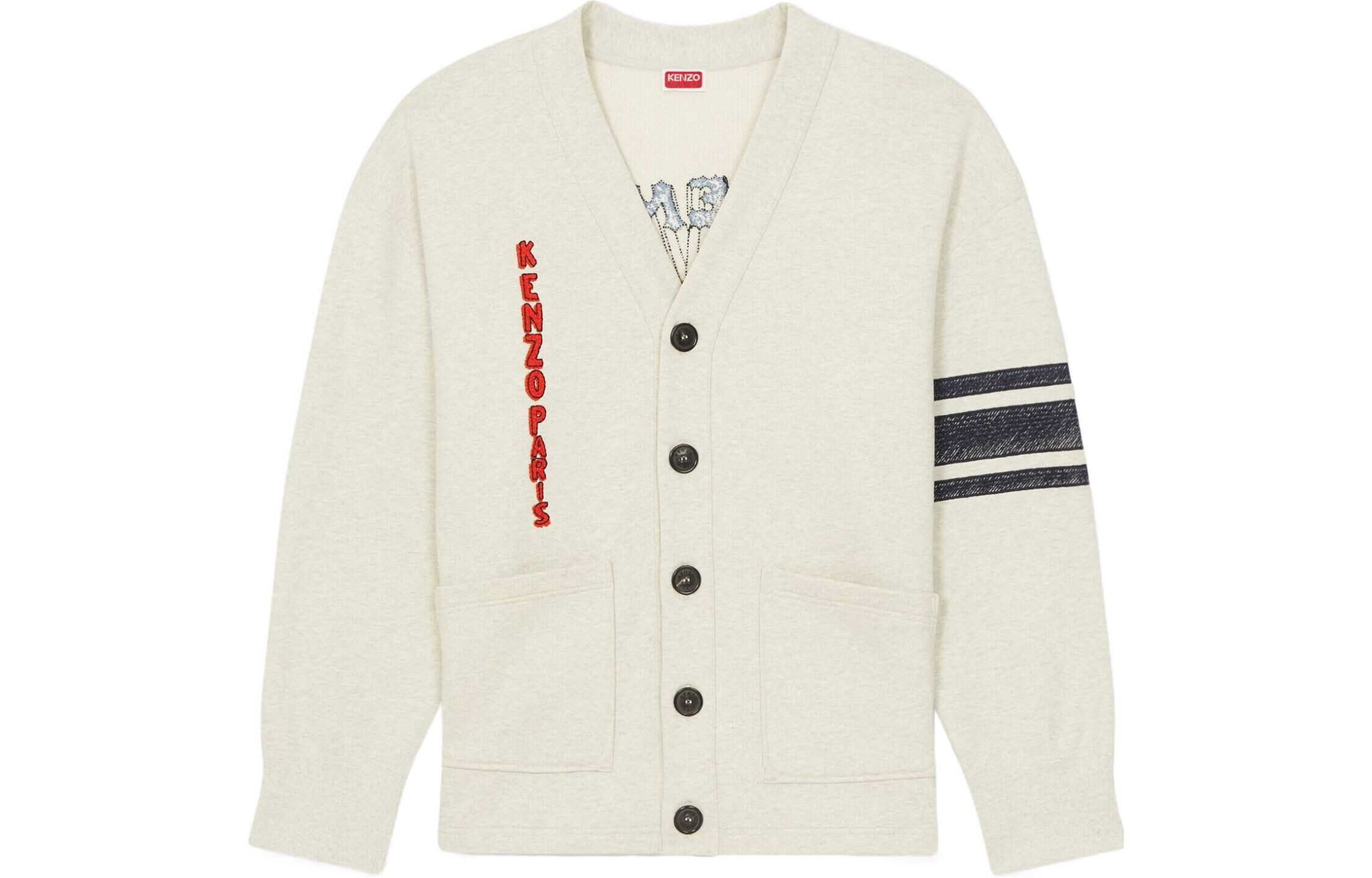 【代購】KENZO Drawn Varsity Oversized Knit Cardigan
