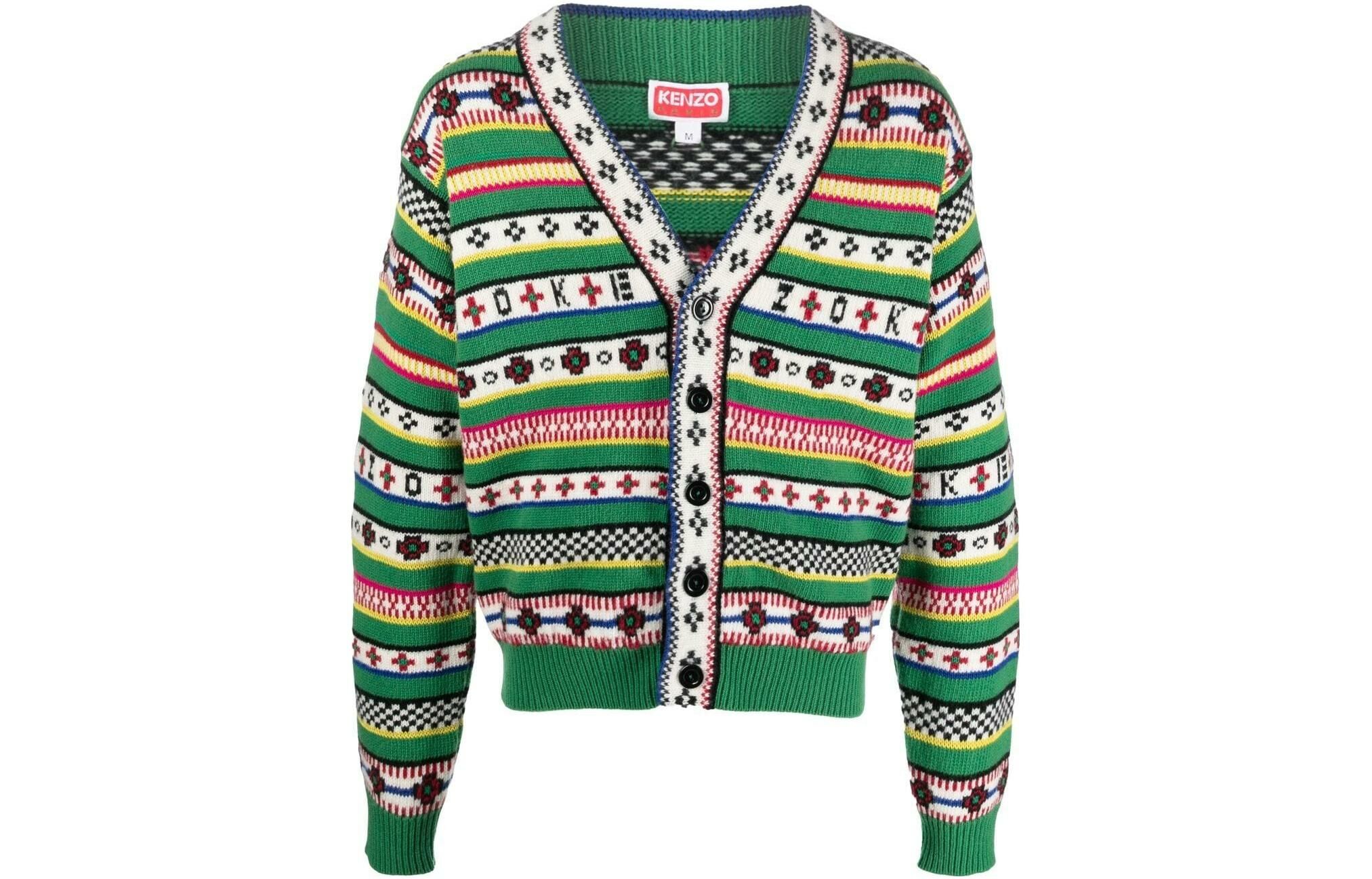 【代購】KENZO Logo Jacquard Knit Cardigan