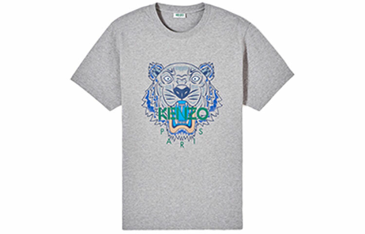【代購】KENZO Classic Tiger Head T-Shirts Men Gray
